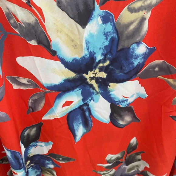 NWOT Orange Floral Oddy Shift Dress, 2X - Picture 3 of 6